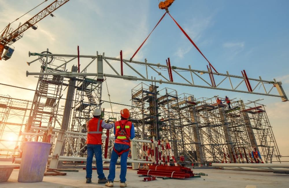 Scaffolding installation for safety purposes