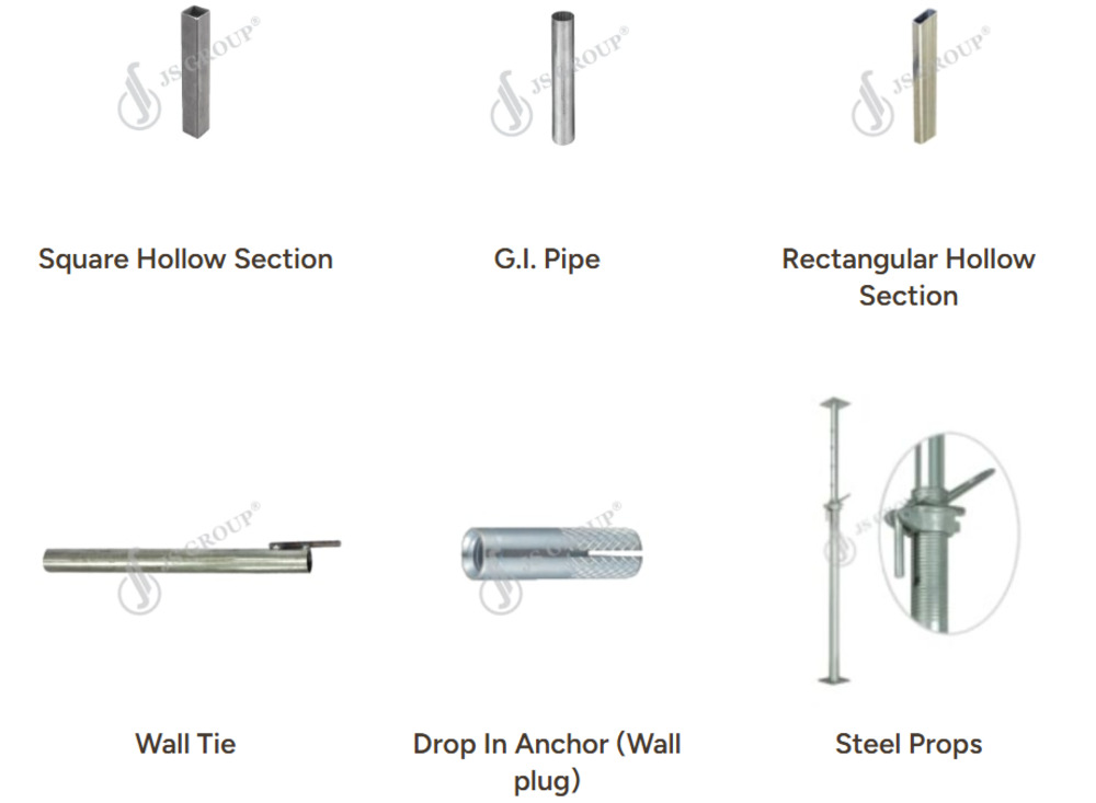 Components of stainless steel hollow sections